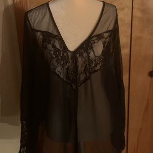 Sexy Sheer Lace Black Torrid Tunic